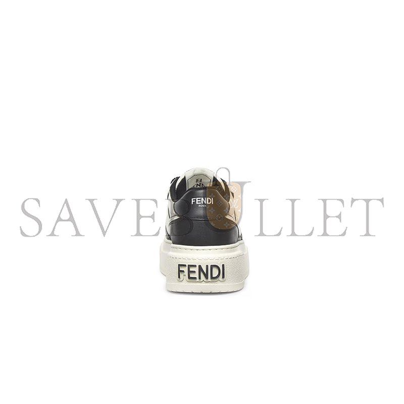 FENDI MATCH BLACK LEATHER PLATFORM LOW-TOPS 8E8571AOMNF1PYU